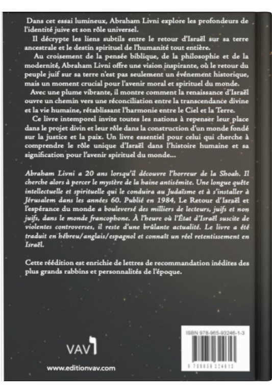 Le retour d'Israël et l'espérance du monde