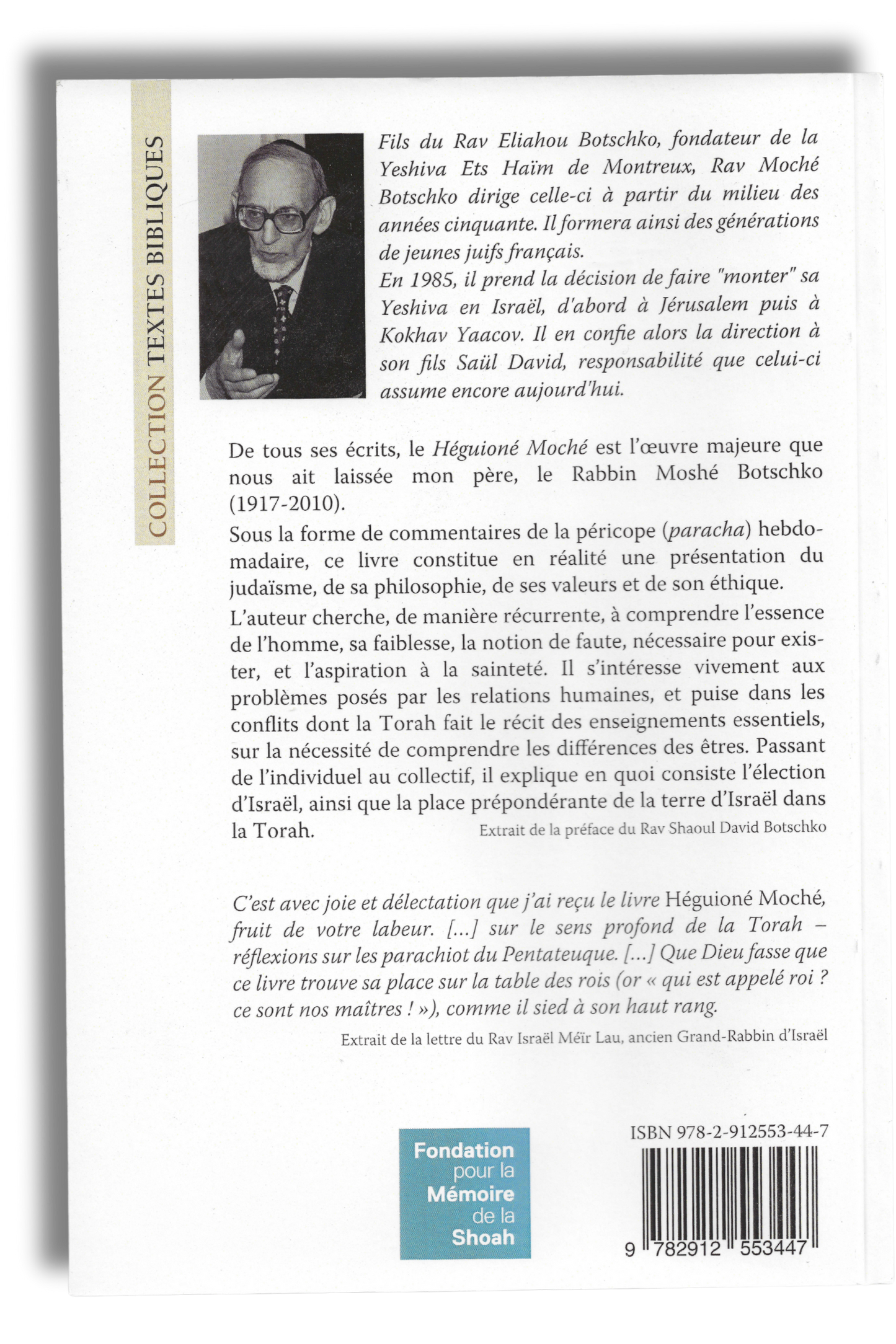 Réflexions sur le sens profond de la Torah - commmentaire de la section hebdomadaire du Pentateuque