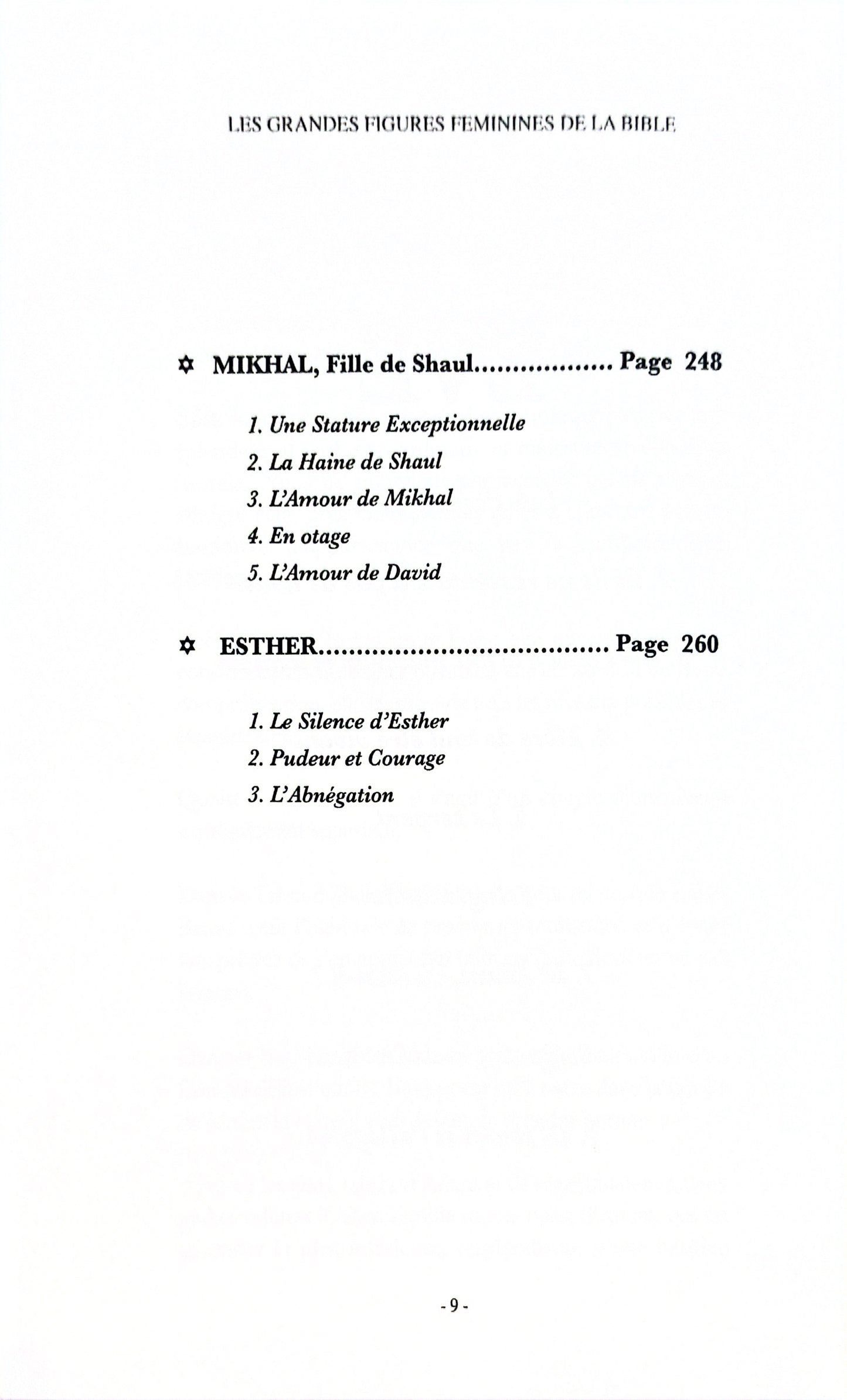 Les grandes figures feminines de la Bible