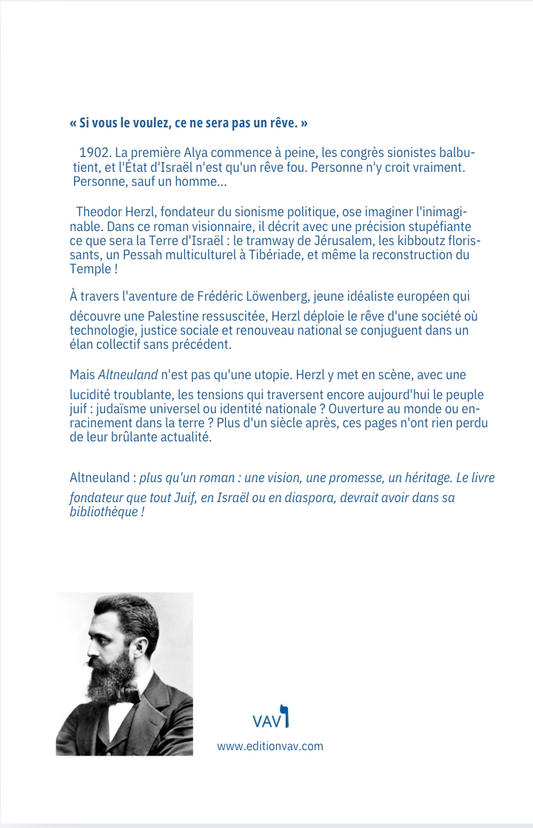 Altneuland – Terre ancienne, terre nouvelle – Theodor Herzl